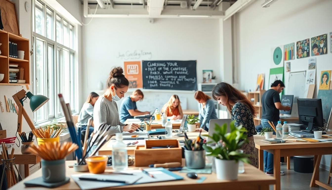 Student developing practical and academic skills